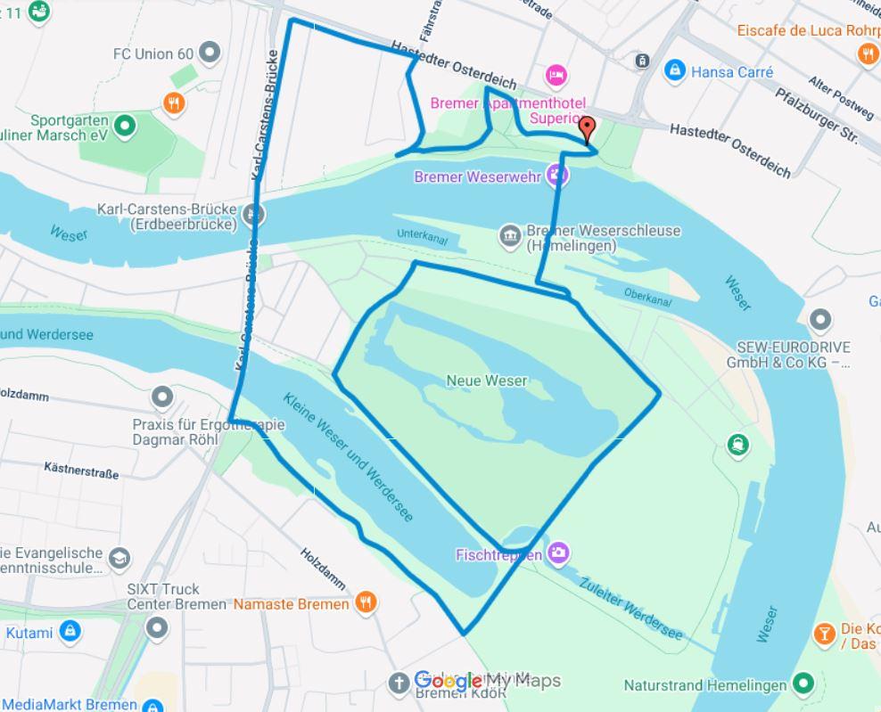 Ausweichstrecke Frauenlauf Bremen 2025